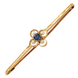 sapphire and pearl stock pin