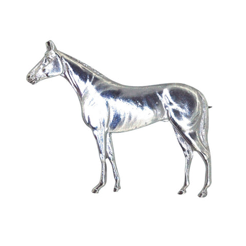 Silver Horse Brooch