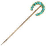 Turquoise Horse Shoe Tie Pin