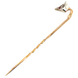 Diamond Set Fox Head Tie Pin
