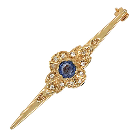 Sapphire & Diamond Stock Pin