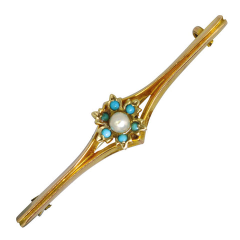 Pearl & Turquoise Stock Pin