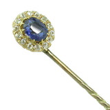 Diamond & Sapphire Stick Pin