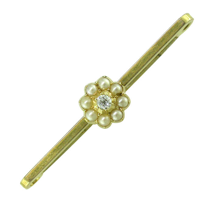 Diamond and Pearl Vintage Stock Pin