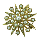 Yellow Gold and Pearl Vintage Pin