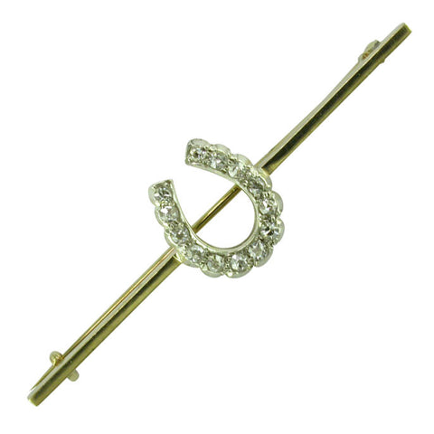 Diamond Horse Shoe Stock Pin