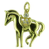 Diamond and Gold Horse Pendant