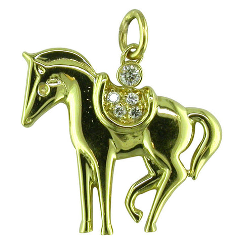Diamond Horse Pendant