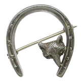 Vintage Fox and Horse Shoe Brooch
