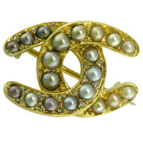 Pearl Horse Shoes Stock Pin